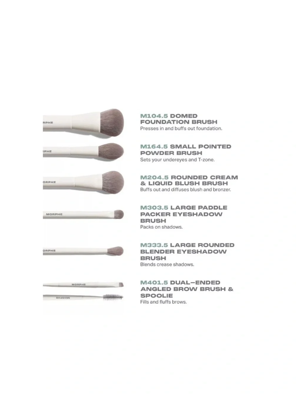 Morphe Along for the Glide 6-Piece Travel Brush Set